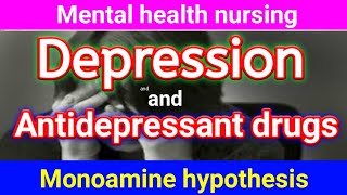 depression  antidepressant drugs  monoamine hypothesis of depression  depression medicine [upl. by Akino552]