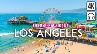 LOS ANGELES California 4K Walking Tour  Captions amp Immersive Sound 4K Ultra HD60fps [upl. by Nnylrac]