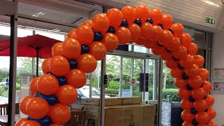 Decoration of orange white balloons subscribe [upl. by Mord407]