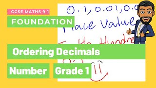 Ordering decimals from smallest to largest lesson  GCSE Maths Foundation [upl. by Ahsienek]