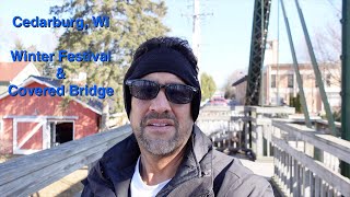 Cedarburg WI  Winter Festival walk thru and Covered Bridge [upl. by Torrance]