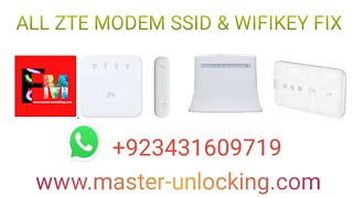 HOW TO FIX SSID amp WIFIKEY FIX ALL ZTE MODEM MF927U MF79U MF283 MF937 [upl. by Janos]