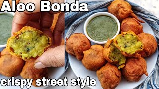 Aloo Bonda  Perfect Crunchy Original Batata Vada Potato Vada Recipe with Chutney Masala Alu Bonda [upl. by Zima568]