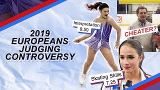 2019 EUROPEANS JUDGING CONTROVERSY  Alina Zagitova Алина Загитова Sofia Samudurova [upl. by Gunas]