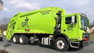 GFL Environmental • Mack MRU McNeilus Rear Loader Garbage Truck [upl. by Aramak]