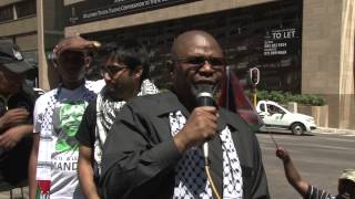 ANC International Relations Head Obed Bapela at IsraeliApartheidWeek Sandton Protest [upl. by Whitehouse]