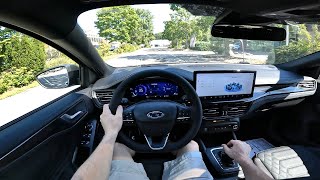 Ford Focus Hybrid ST Line Vignale Test Drive POV 2023 [upl. by Rebmyk686]