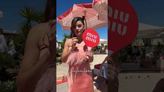 LucyHale walks you through the Miu Miu Summer Club in Cannes [upl. by Alakam]