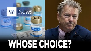 WATCH Rand Paul DEMANDS Unanimous Consent To RESCIND Covid Vax Mask MANDATE For US Senate Pages [upl. by Fermin]