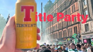 CELTIC FANS TITLE PARTY AT TRONGATE [upl. by Newhall]