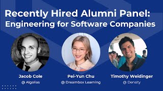 Recently Hired Alumni Panel Engineering for Software Companies [upl. by Gentille536]