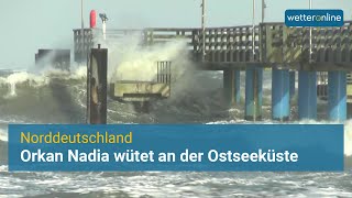 Sturmflut an der Ostsee nach Sturm NADIA [upl. by Minnnie931]