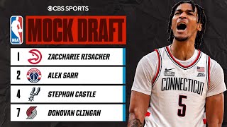 LATEST 2024 NBA Mock Draft Risacher goes No 1 Castle ENTERS Top 4 I CBS Sports [upl. by Ellehsal]