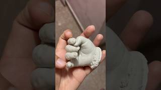 Baby Hand casting casting handmold memories iitindore handcasting feetcasting moldingpowder [upl. by Naeruat]