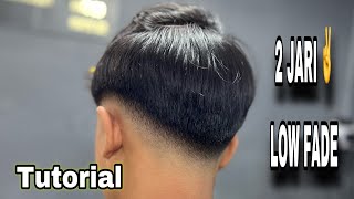 Low fade tutorial 2024  gunting ✌️jari tutorial simple untuk pemula 💈 [upl. by Hussey44]