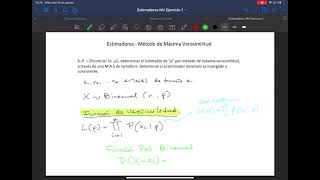 Ejercicio resuelto estimación máximo verosímil  1 Distribución Binomial [upl. by Eloccin]