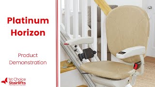 Platinum Horizon Stairlift  Stairlift Review and Demonstration  How to use a stairlift [upl. by Hepsibah]