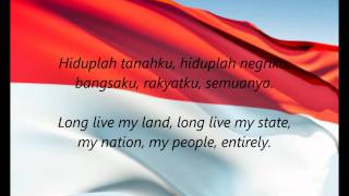 Indonesian National Anthem  quotIndonesia Rayaquot IDEN [upl. by Eiger295]