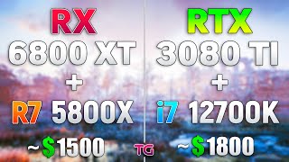 RX 6800 XT  Ryzen 7 5800X vs RTX 3080 Ti  i7 12700K  Test in 1080p amp 4K [upl. by Lovett479]