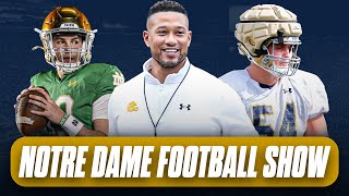 Notre Dame football show Tim Hyde breaks down Oline situation captains 5 burning questions [upl. by Grane]