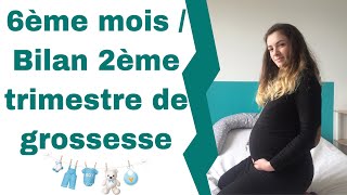 Mon 6ème mois de grossesseBilan du 2ème trimestreSymptômesExamens [upl. by Yim]