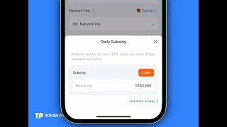 Claim Your TRON Daily Transfer Subsidy on TokenPocket tron trx usdt crypto cryptocurrency [upl. by Mcintosh]