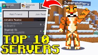 Top 10 BEST Servers For MCPE 2023 120  Minecraft Bedrock Edition Xbox One PS4 Windows 10 [upl. by Oys]