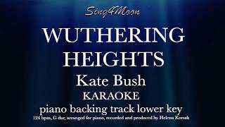 Kate Bush – Wuthering Heights Karaoke Piano Lower Key 2 [upl. by Combes]