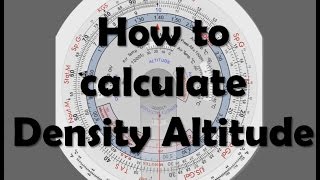 CRP5 How to calculate Density altitude [upl. by Hapte]