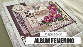 ALBUM FEMENINO ROMANTIC TIMES CON MAS SCRAP  INSPIRACION  LLUNA NOVA SCRAP [upl. by Olympias]