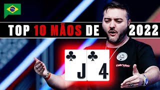 As 🔝10 MELHORES MÃOS DE POKER de 2022 ♠️ PokerStars Brasil [upl. by Dowdell]