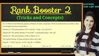 Absorbance and TransmittanceLambert beer law numericals Rank Booster 2 for CSIRNET GATE JAM 2019 [upl. by Nariko]