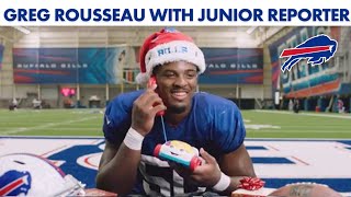 Greg Rousseau Answers Christmas Questions from Junior Reporter  Buffalo Bills [upl. by Anniahs832]