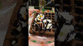 Nutella Waffle Recipe cooking dessertrecipe nutella dessert shorts [upl. by Haduj]