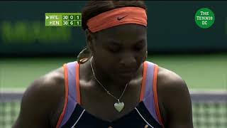 Serena Williams v Justine Henin  2007 Miami F Highlights [upl. by Ahsiaa]