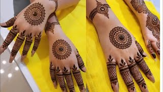 Eid Special Gol Tikki Mehndi Design  Arabic Flower Mehendi Design  Easy Bridal Mehndi Design 2023 [upl. by Xonel]