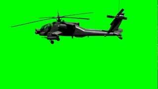 Free Helicopter Apache On Green Screen Extreme New HD [upl. by Hartmann]