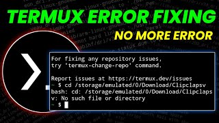 Fixing No Such File or Directory Error in Termux  By Technolex [upl. by Ydoow]