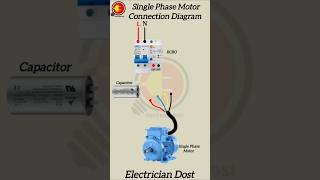 RCBO Single Phase Motor connection viral rcbo motor ytshorts shorts [upl. by Ardnalahs]