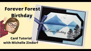 Forever Forest Birthday Card Tutorial with Michelle Zindorf [upl. by Waldon826]