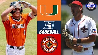 9 Miami vs Louisiana  Coral Gables Regional Elimination Game  2023 College Baseball Highlights [upl. by Enialed44]