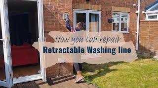 How you can replace clothes wire line  repair your Retractable Washing line [upl. by Stanleigh742]