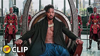 Killmonger Becomes the King of Wakanda Scene  Black Panther 2018 Movie Clip HD 4K [upl. by Adamok]