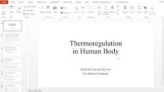 Thermoregulation in Human Body  Introduction [upl. by Leiad]