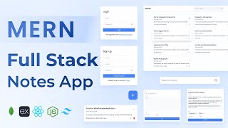 Build a Full Stack Notes App using MERN  MongoDB Express React JS Node JS [upl. by Naitsihc]