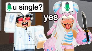 I FELL IN LOVE IN ROBLOX MM2 VOICE CHAT [upl. by Davie]