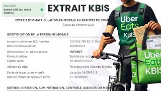 Où trouver lextrait de KBIS pour Uber Eats  Guide 2024 [upl. by Amees]