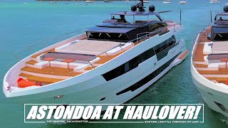 HAULOVER INLET MASSIVE ASTONDOA 100 CENTURY  BARELY MAKES IT UNDER THE BRIDGE  YACHTSPOTTER [upl. by Johnette]