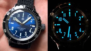 Converting automatic Vostok Amphibia to manual wind and modding with custom parts [upl. by Cran]