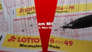 Lottozahlen Ziehung am Mittwoch 02032016 Eine Million im Jackpot [upl. by Nylesoy]